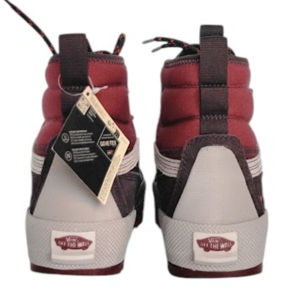 VANS UNISEX Sk8-hi gore tex insulated shoes burgundy Size B8.5  W10  NWT - Picture 6 of 9